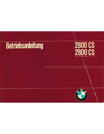 1969 BMW 2800 CS | 2800 CS AUTOMATIC INSTRUCTIEBOEKJE DUITS