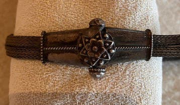 Drie antieke tribale Kashmir zilveren chokers - India