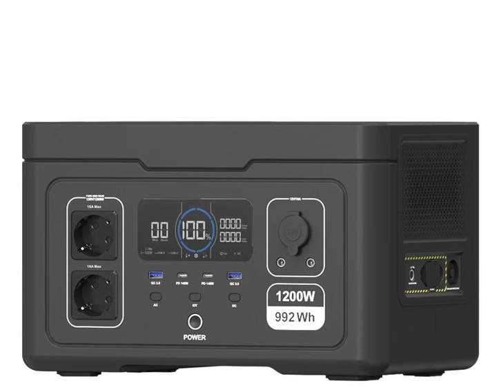 Mobiele Stroomcentrale S012 1200W/992Wh, Telecommunicatie, Powerbanks, Nieuw, Verzenden