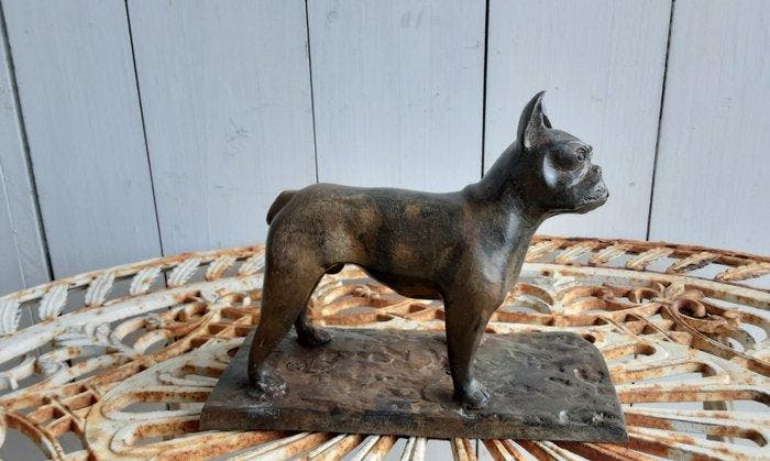 P. Chenet - Figure - Bulldog - 20 cm - Bronze, Antiquités & Art, Curiosités & Brocante