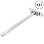 vidaXL Zwevende plankdragers 12st onzichtbaar Ø12x200 mm, Doe-het-zelf en Bouw, Verzenden, Nieuw
