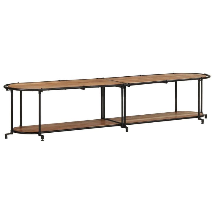 vidaXL Tv-meubel 200x42x40 cm massief acaciahout, Huis en Inrichting, Woonaccessoires | Cd- en Dvd-rekken, Nieuw, Verzenden