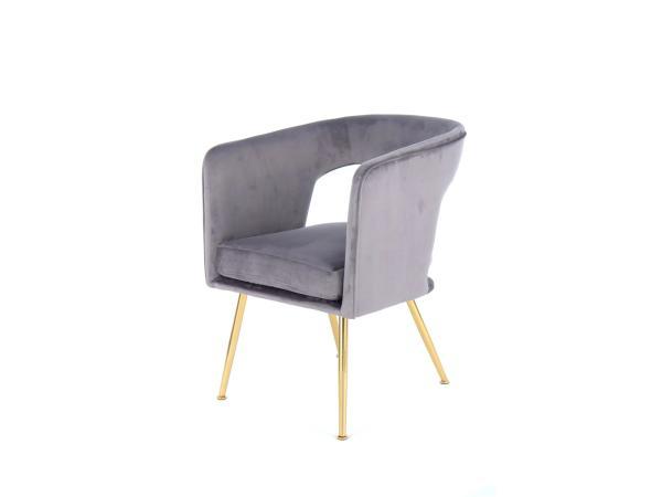 Veiling - Kayoom Eetkamerstoel Jolene (Set van 4) - Grijs, Huis en Inrichting, Stoelen, Nieuw