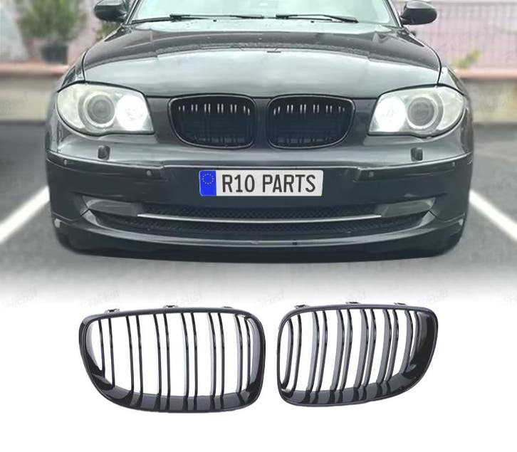 CALANDRES BMW E87 E82 E88 07-11 LOOK M NOIR BRILLANT, Auto-onderdelen, Carrosserie, Verzenden