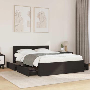 vidaXL Bedframe met hoofdeinde zonder matras 140x200 cm, Huis en Inrichting, Slaapkamer | Bedden, Verzenden, Nieuw