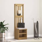 vidaXL Kapstok SANDNES 45x40x159,5 cm massief grenenhout, Verzenden