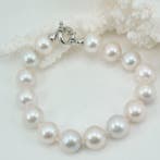 Zilver - Armband - Aziatische gecultiveerde parels, Antiek en Kunst