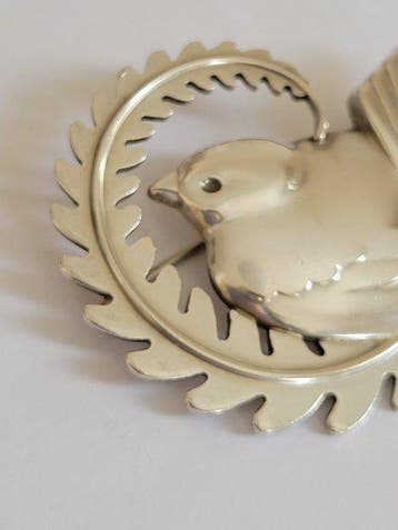 Georg Jensen - Broche Zilver - Broche met vogelmotief nr.