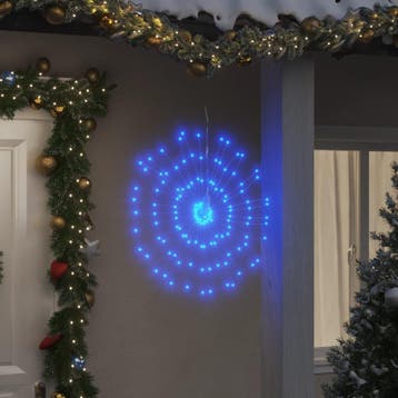 vidaXL Kerstverlichting vuurwerk 8 st 140 blauwe LEDs 17 cm, Diversen, Verzenden, Nieuw
