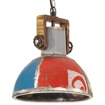 vidaXL Hanglamp industrieel rond 25 W E27 30 cm meerkleurig, Verzenden, Nieuw