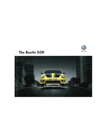 2013 VOLKSWAGEN BEETLE GSR BROCHURE DUITS, Ophalen of Verzenden