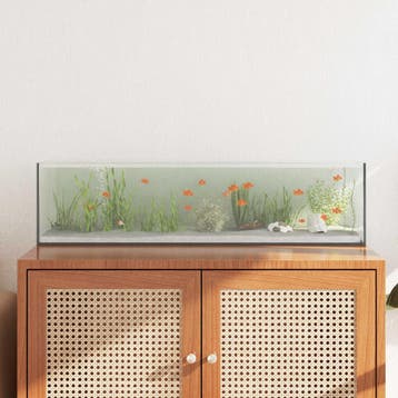 vidaXL Aquarium met opslag Doorzichtig 80 x 20 x 20 cm Glas, Dieren en Toebehoren, Verzenden, Nieuw