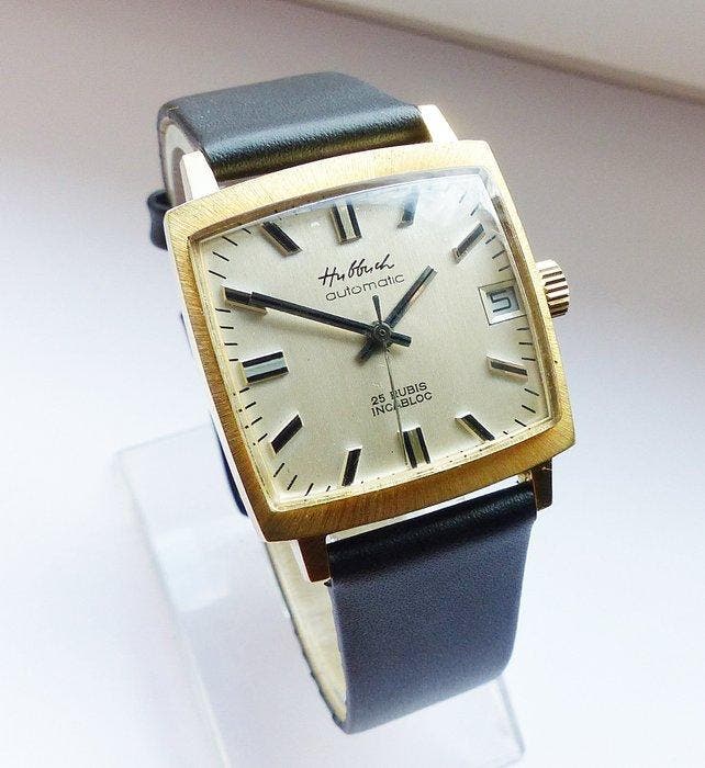 Emil Hubbuch Pforzheim - Classic Automatic Calendar 25Jewels, Handtassen en Accessoires, Horloges | Heren