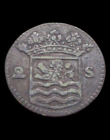 Nederland, Zeeland 2 of Dubbele Stuiver 1736 Ref: KM#59,, Timbres & Monnaies, Monnaies | Pays-Bas