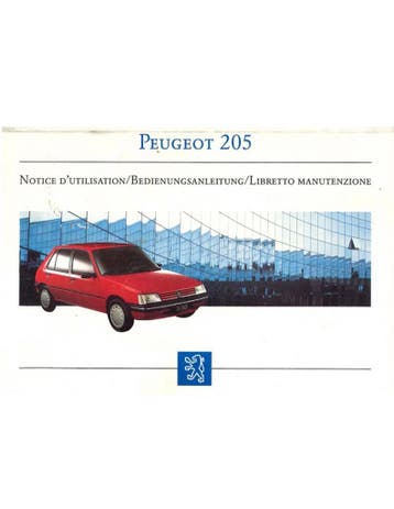 1994 PEUGEOT 205 INSTRUCTIEBOEKJE, Ophalen of Verzenden