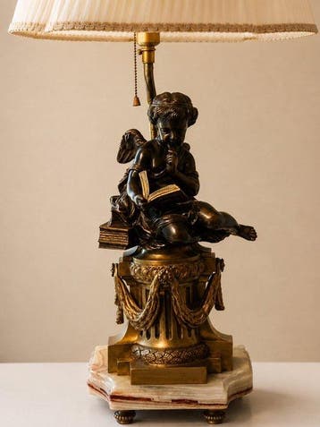 Tafellamp - Brons - Bronzen lamp