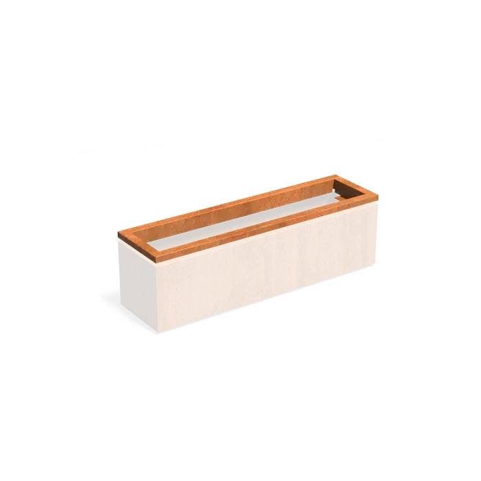 In-Lite Ready opzetrand - Cortenstaal - 150x40x8,9cm, Tuin en Terras, Bloembakken en Plantenbakken, Minder dan 30 cm, 100 cm of meer