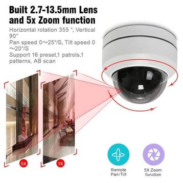 Bieden: PTZ camera AHD-CVBS 2MP resolution with 2.8-12mm le, Ophalen of Verzenden