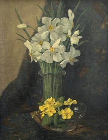 Gerrit David Labots (1869-1959) - Stilleven met narcissen in