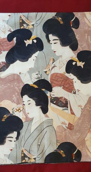 Wandtapijt Geisha in Echo Oosters van kamgesponnen katoen