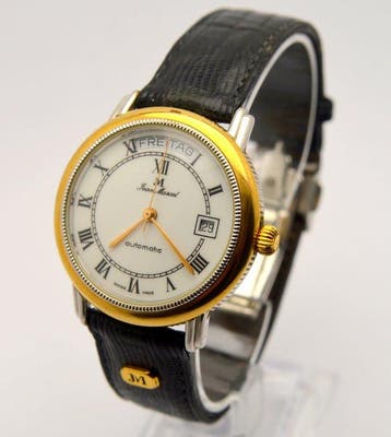 Jean Marcel - Automatic 37mm Gold Tone German Date/Calendar, Nieuw