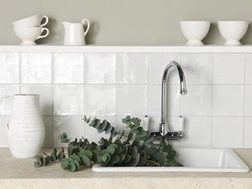 Wandtegel Revoir Balance Handvorm Blanco Wit Mat 13x13, Doe-het-zelf en Bouw, Tegels, Nieuw, Minder dan 20 cm, 10 m² of meer, Wandtegels