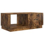 vidaXL Salontafel Gerookt eiken 90 x 50 x 37 cm Bewerkt hout, Verzenden, Nieuw