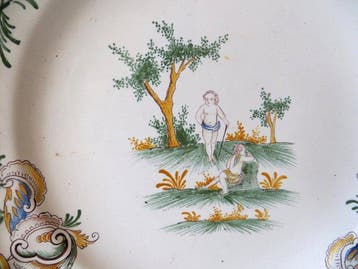 Assiette - Faïence Mustiers France - Faïence du XVIIIe