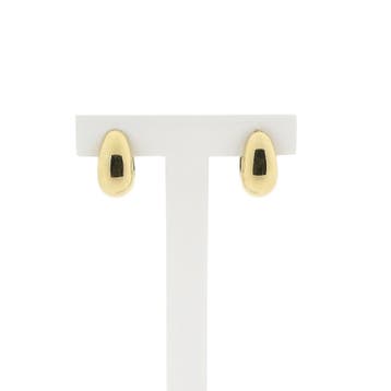 Gouden oorbellen met druppelvorm; 14 karaat, Handtassen en Accessoires, Ophalen of Verzenden, Gebruikt, Goud, Goud