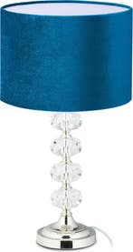 Relaxdays tafellamp fluweel - E14 fitting - nachtkastlamp, Verzenden, Nieuw