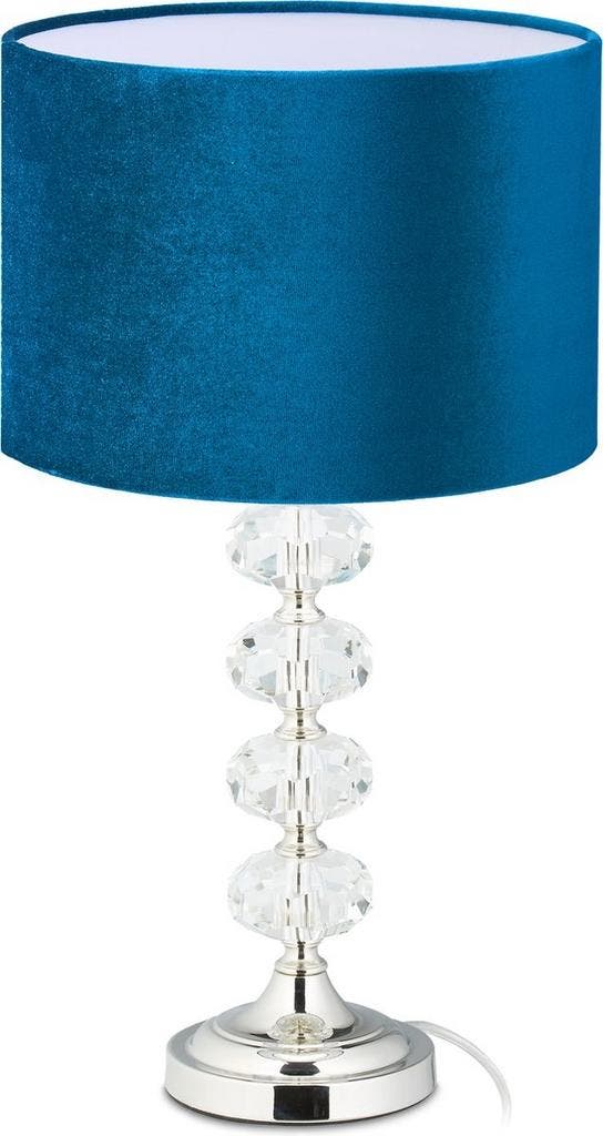 Relaxdays tafellamp fluweel - E14 fitting - nachtkastlamp, Huis en Inrichting, Lampen | Tafellampen, Verzenden