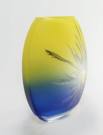 Herner - Vaas - Glas - Peacock Feather