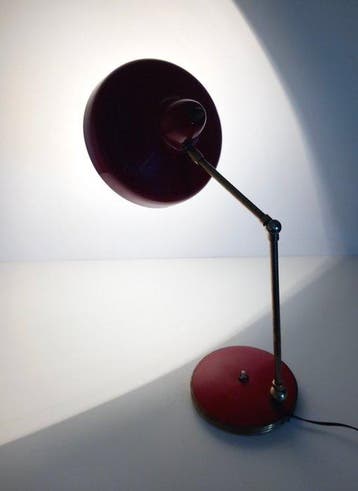 Lampe de table - Réglable 1950 - Acier, Aluminium, Laiton -