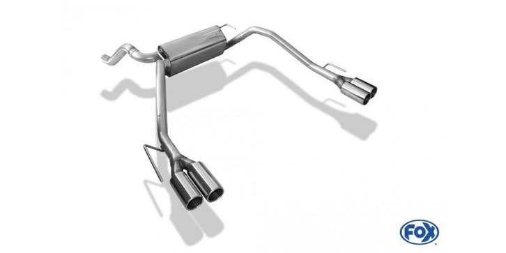 FOX Opel Cascada einddemper dwars afslag rechts/links - 2x76, Autos : Pièces & Accessoires, Systèmes d'échappement, Envoi
