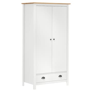 vidaXL Kledingkast Hill 2 deuren 89x50x170 cm massief, Verzenden