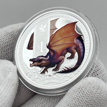 Tuvalu. 1 Dollar 2014 - Mythical Creatures: Dragon - 1 oz