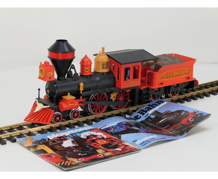 Playmobil 4054 Western stoomlocomotief “Pacific Railroad, Hobby en Vrije tijd, Modeltreinen | Overige schalen, Locomotief, Gebruikt