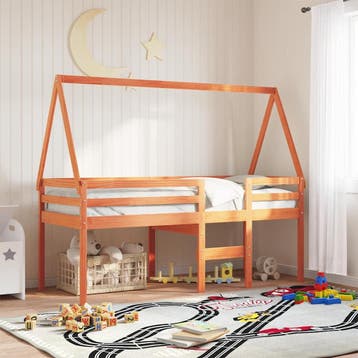 vidaXL Kinderbedhuisje 199x80,5x88 cm massief grenenhout, Verzenden