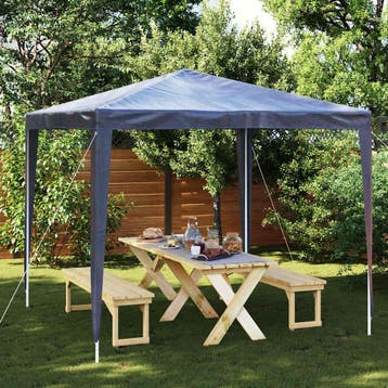 vidaXL Partytent 2,5x2,5 m blauw, Verzenden