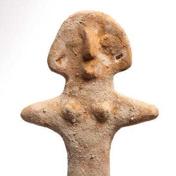 Syro-Hettitisch Terracotta Beeld van een Moedergodin