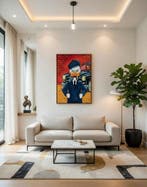 IvakinArt - Shelby Duck – Pintura original em estilo mafia