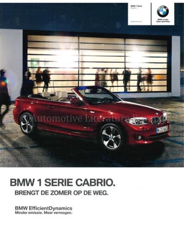 2012 BMW 1 SERIE CABRIOLET BROCHURE DUTCH