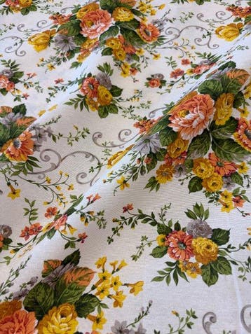 Decoratieve stof met een romantische en klassieke allure en