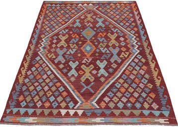 Handgeweven Designer Kelim – Afghan Design - Kelim - 195 cm