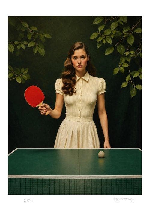 Mr Strange - Afternoon Ping-Pong in Rockhill, Antiek en Kunst, Kunst | Designobjecten