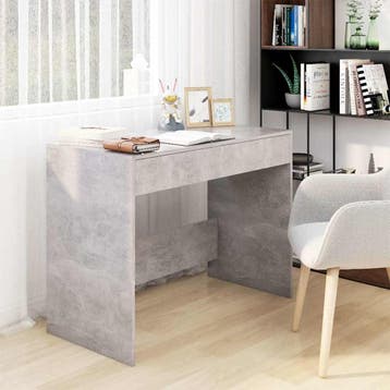 vidaXL Bureau 101x50x76,5 cm bewerkt hout betongrijs, Verzenden
