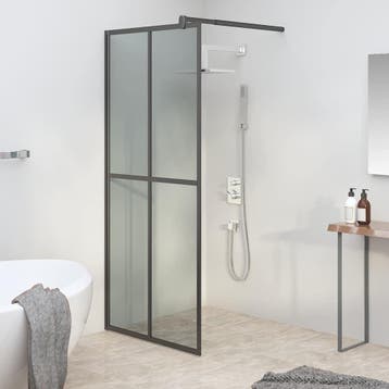 vidaXL Inloopdouchescherm 90x195 cm donker gehard glas, Verzenden, Nieuw