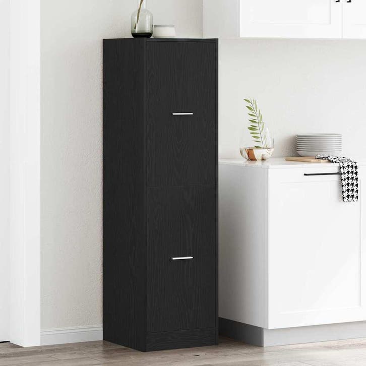 vidaXL Apotheekkast patroon patroon 40 x 41 x 144,5 cm Zwart, Huis en Inrichting, Kasten | Overige, Nieuw, Verzenden