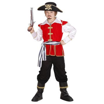 Piratenpak Rood Zwart Jongen, Verzenden