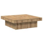 Bewerkt Hout Salontafel 90x90 | Retour Deal | Korting Vlu..., Huis en Inrichting, 50 tot 100 cm, Verzenden, Vierkant, Nieuw